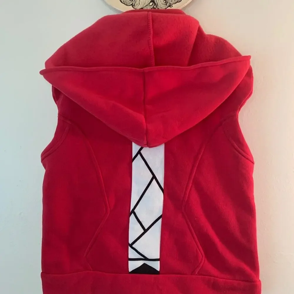 FORTNITE Girl’s Pink/Black Sweatshirt Hooded Zip Up Vest / Size: Large 10-12